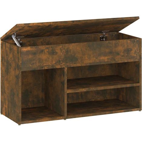 Scarpiera Mobile per scarpe Rovere Fumo 80x30x45 cm in Legno Multistrato (1/5)