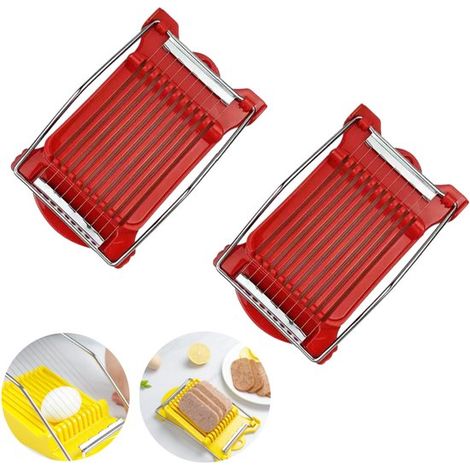 Cortador de alimentos multifuncional de acero inoxidable: apto para carne, queso, kiwis, fresas, plátanos, huevos duros y más (1/5)