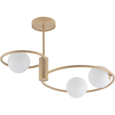 Plafoniera moderna Aqua oro 3 sfere vetro G9 12W Sigma