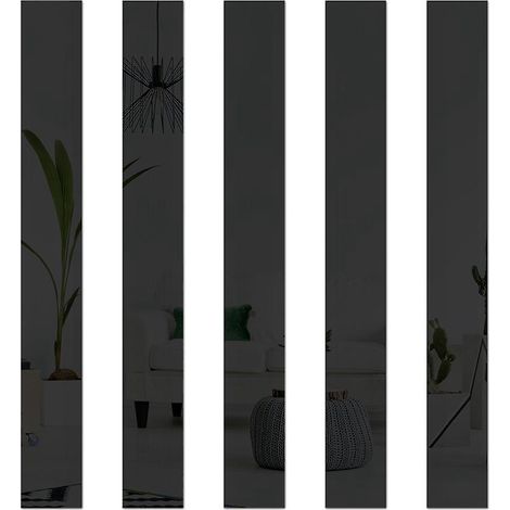 20 Pices Miroir Mural Sticker - Noir 5 50 Cm, Miroir Dcoratif 3d Moderne Pour Salon Et Chambre Coucher (1/5)