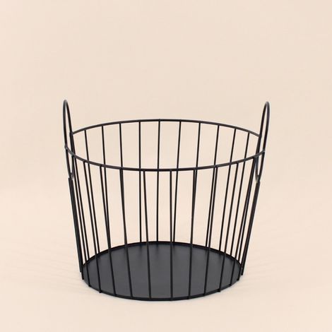 Panier en métal noir 27x23cm (1/5)