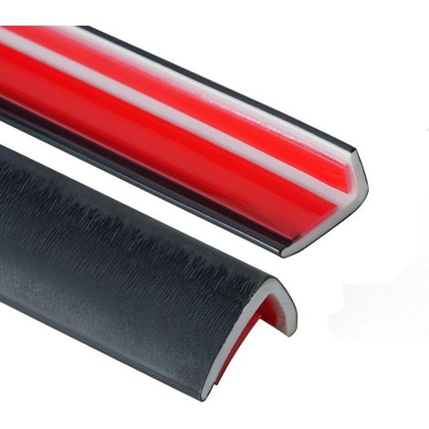 Adhésif Bandes de Calfeutrage, Moulure d'angle pour mur extérieur autocollante pour Moulure Plafond 6M, Moulage Flexible en Triangles Auto, pour Bords de Murs, Plafond (Noir) (1/5)