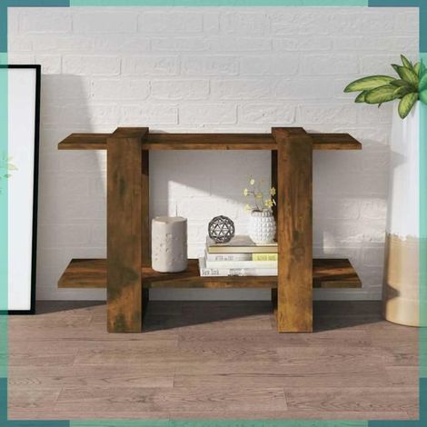813581 Bibliothèque/Séparateur de pièce Chêne fumé 80x30x51 cm (1/5)