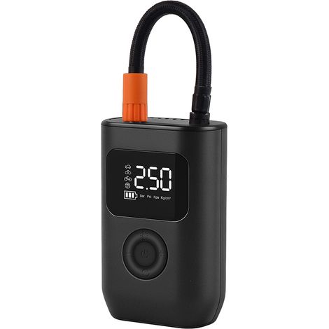 Gonfleur de pneus portable A5 : mono-cylindre 12V 55W, batterie lithium, écran numérique, manomètre, câble 3m, modèles A2/A3/A4/A7 disponibles (1/5)