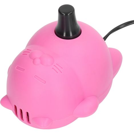 Pompe à ballons électrique rose - Design attrayant - Gonflage simple, efficace et rapide - Idéale pour l'école - Prise UE 220-240 V (1/5)