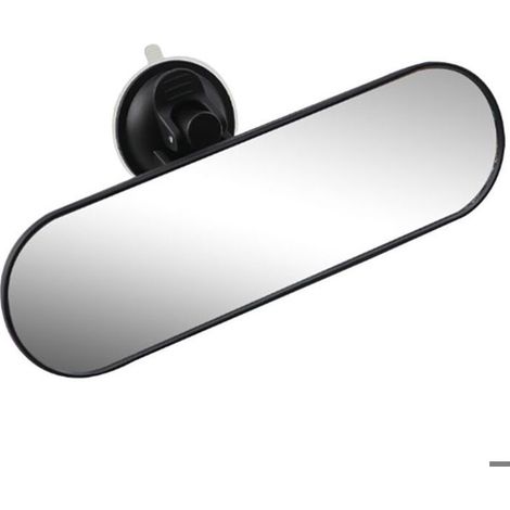 Rückspiegel, universeller Innenspiegel für Pkw und Lkw, Saugnapf, 220 x 65 mm – Schwarz (1/5)