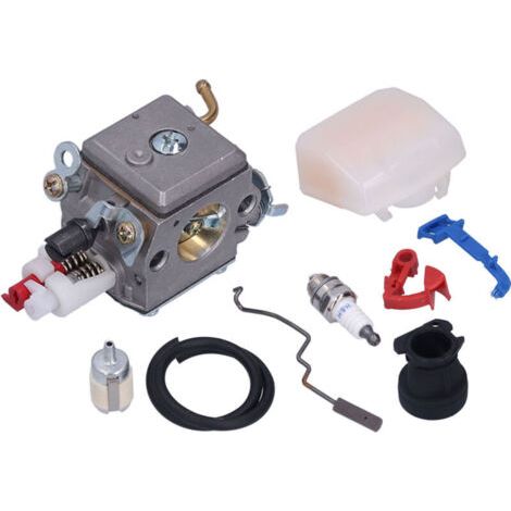 Kit de 9 pièces comprenant un carburateur, un collecteur d'admission et un filtre à carburant pour Husqvarna 350, 346XP, 353, 340 et 345 (1/3)