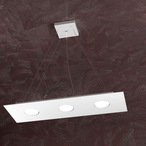 Lampadario moderno top light area 1127 s3 r+2 gx53 led biemissione metallo sospensione
