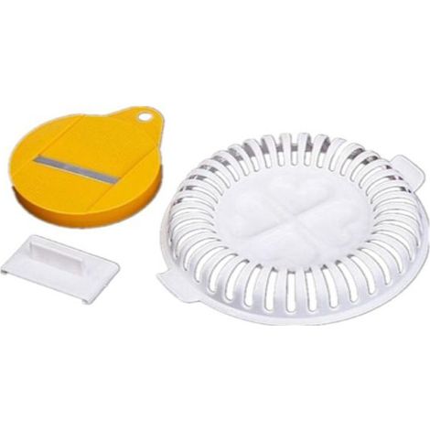 Coupe-frites ondulé économique, éplucheur à pommes de terre en acier inoxydable, coupe-frites ondulé pour frites (ensemble de coupe-frites ondulé) (appareil à frites pour micro-ondes) (1/5)