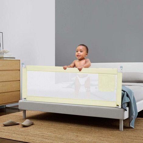 Youyijia Krippenzaun 200 x 68 cm Vertikaler Hubbettschutz Höhenverstellbarer Fallschutzzaun Fallschutz für Kinder (1/5)
