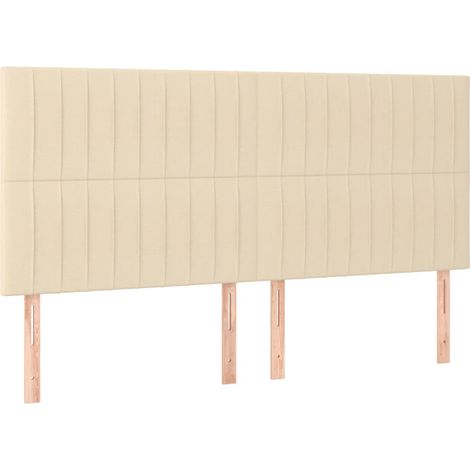 Maison Exclusive - Cabecero de cama de tela color crema 160x5x118 (1/5)