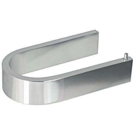 Porte-rouleaux wc MATERIA en aluminium brillant éloxé chromé - 14,8 x 7,6 x h3 cm - avec adhésif 3M