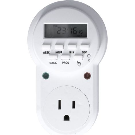 Minuterie Prise Programmateur Numérique pour Prises Électriques Lampes et Appareils Ménagers (1/5)