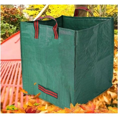 270L Réutilisables Carrés Sacs à Déchets de Jardin avec Poignées, Pliables Sacs à Feuilles, Sacs pour Déchets de Jardin, Déchets Verts 65x65x65cm (1/5)