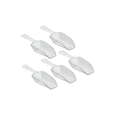 Mini Pelles à Glace en Plastique Transparent Réutilisable pour Mariage, Bonbons, Dessert, Buffet, Crème Glacée, Poudre de Protéine, Nourriture pour Animaux, Ustensiles de Cuisine et Gadgets 4.52.5 (1/5)