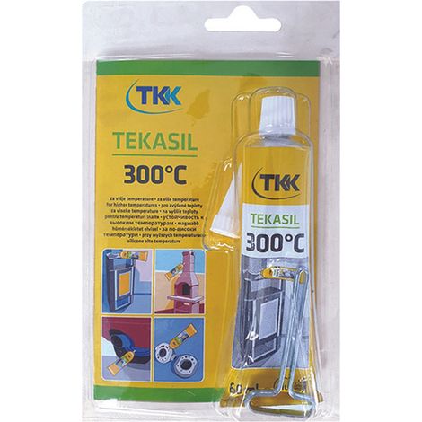 Silicone alte temperature tekasil acetat 300°c - ml.60 rosso