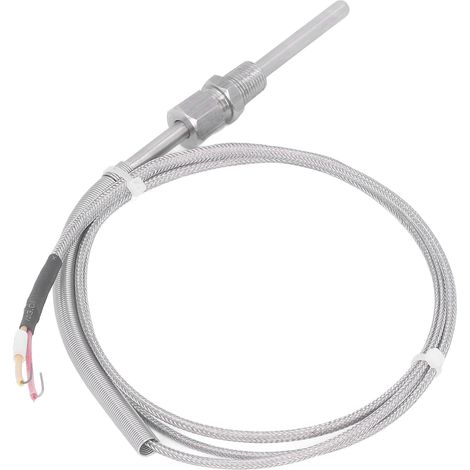 Capteur de température à thermocouple de type K, filetage NPT 1/8", nu, plage de mesure : 100-1250 °C (1/5)