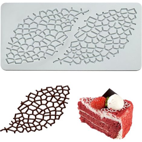 Moules à Fondant en Dentelle Silicone,Moule Silicone Patisserie,Moule Decoration Gateau pour Décoration de Gâteau,Chocolat,pâte Sucre,Beurre,Fondant A15 - (1/5)