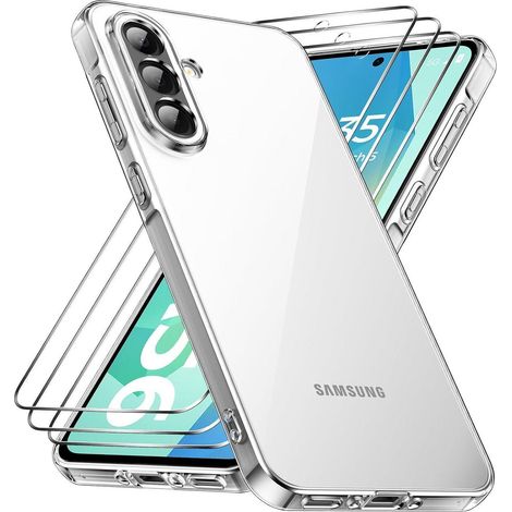 Schutzhülle Transparent für Samsung Galaxy A56 5G mit 3x Panzerglas (1/5)