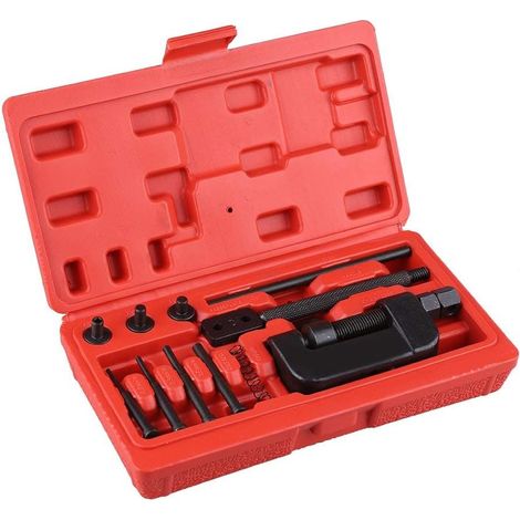 13Pcs Disjoncteur et Riveteuse de Chaîne Moto, Séparateur Outil (1/5)