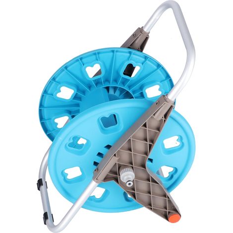 Chariot dévidoir de tuyau d'arrosage G1/2, support de rangement pour tuyau d'arrosage de 60 m. (1/5)