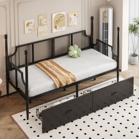 riposo struttura letto 90x200 con cassetti vintage OKMYHOME (1/5)