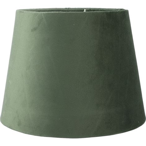 Abat-jour Textile Conique - Armée Verte - Lampe de Table ou de Salon - Compatible E27/E14 - Fabrication Artisanale
