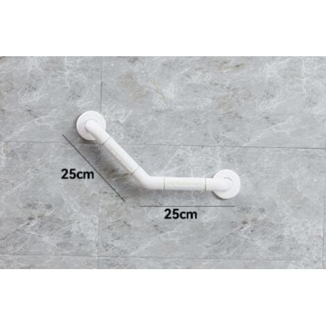 135° Barre D'appui Douche pour Baignoires Acier Inoxydable PVC Barre de Maintien pour Handicapés et Les Personnes âgées WC 25 25cm (1/2)