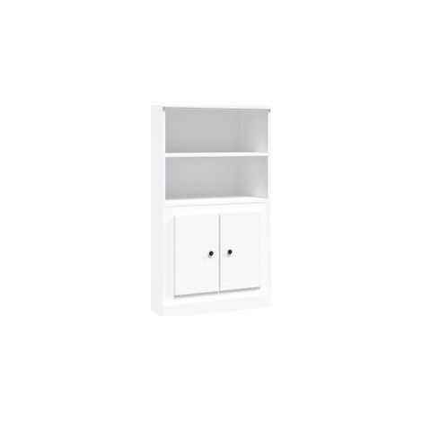 Buffet haut blanc 60x35,5x103,5 bois d'ingénierie (1/5)