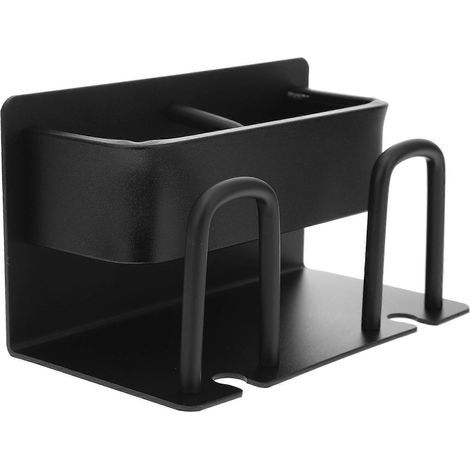 Porte-brosse à dents mural pour salle de bain, porte-gobelets pour brosse à dents et dentifrice-14X8CM-Black (1/4)