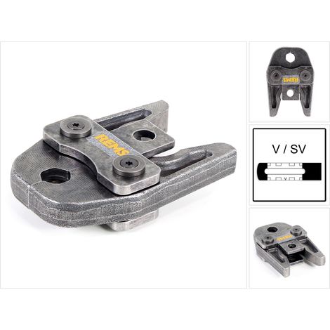 Rems – Pince à sertir V18 – Sertissage pour raccords en cuivre, inox et acier électro-zingué – Acier spécial tenace – Compatible avec systèmes Viega