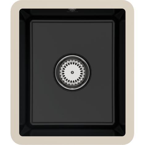 VB Unterbauspüle Subway 45 SU 332401 375x440mm Rechteck Pure Black (1/2)