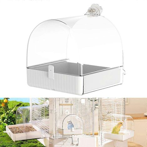 Baignoire transparente pour perroquet, idéale pour le bain des oiseaux d'intérieur (2,13 m). (1/4)