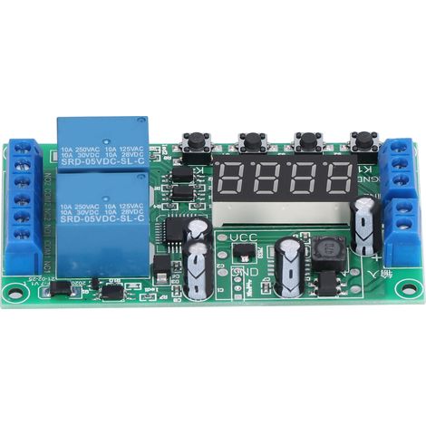 Saluaqui 2-Kanal Impuls-Ausschaltzyklus-Timer-Schaltkreis-Verzögerungsrelais-Modul YF 7 7 30VDC Kanalaktivierungs-Synchronisationsfunktion für