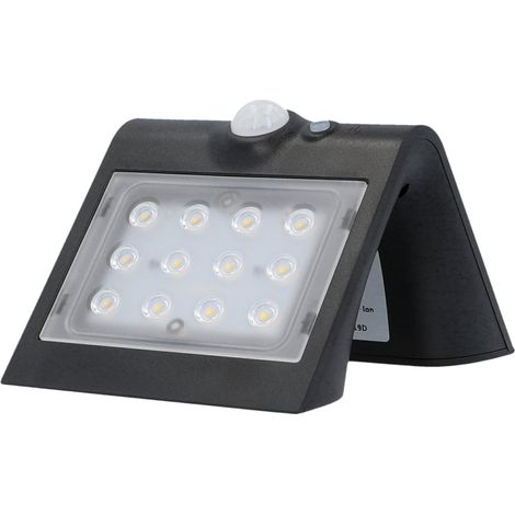UniTec LED Solar-Wandleuchte schwarz mit Bewegungsmelder 1,5 W 220 lm LED Wandleuchte (1/3)