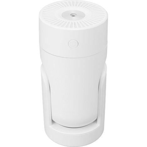 Tragbarer Mini-Luftbefeuchter mit USB-Anschluss, automatischer Rotation, extrem leise, kleiner Tisch-Luftbefeuchter mit Kaltnebel für Schlafzimmer, Büro, Auto und Reisen, Weiß (1/5)