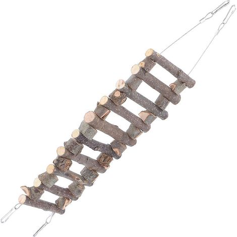Échelle en bois pour animaux de compagnie, pont souple et flexible pour hamster, souris, écureuil, perroquet, 50 cm (1/3)