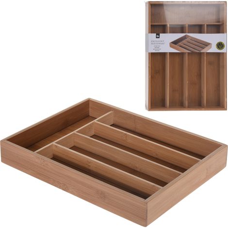 EXCELLENT cubertero bambu 35x26 cm , Cubertero bambú 35 x 26 cmFabricado en bambú de alta calidadIdeal para ordenar sus cubiertos en el cajónMedidas: 35 x 26 x 5 cm.