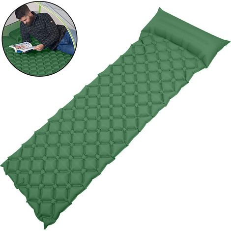 Matelas Gonflable - 195 x 61 cm - Épaisseur 6 cm - Nylon Ripstop TPU - Pour Camping Randonnée Trekking - 500 g (1/5)
