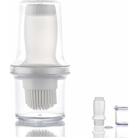 DEESSE SHOP - Brosse à bouteille d'huile, brosse à bouteille d'huile en silicone portable pour barbecue, brosse à bouteille d'assaisonnement, brosse de cuisine et de cuisson (blanc) (1/5)