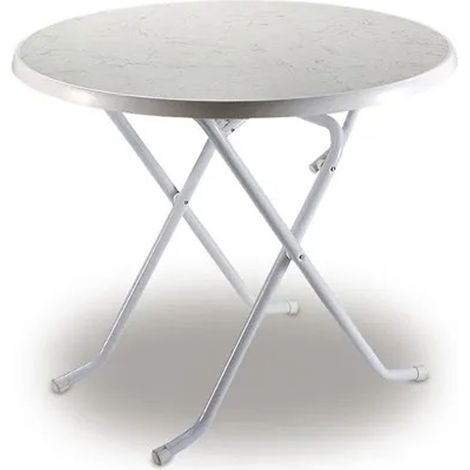 EREDU mesa redonda plegable 85 cm blanca , Mesa redonda super plegable de 85 cm. -Marca: Eredu. -Color blanca. -Uso versátil: Esta mesa redonda para exteriores es ideal para 4 pers