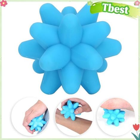 Tbest Balle de massage en silicone 2 Couleurs Balle de Massage Acupoint à Libération Musculaire Boule electromenager coussin Bleu (1/5)
