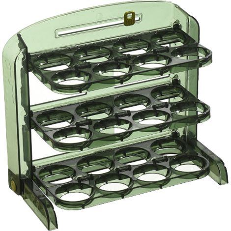 Casier à œufs 3 étages pliable pour porte frigo organiseur plateau rangement cuisine maison (1/4)