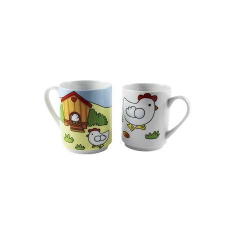 WURKO tazas mugs pollito 9502 2 piezas , Mugs pollito 9502 2 piezasEste set de 2 tazas de pollitos es totalmente ideal para todas las ocasiones y edades. Robusta, fácil de agar (1/4)