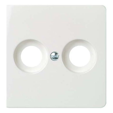 ELSO PLAQUE CENTRALE POUR PRISE ANTENNE COAXIALE REN, BLANC PUR, 503614