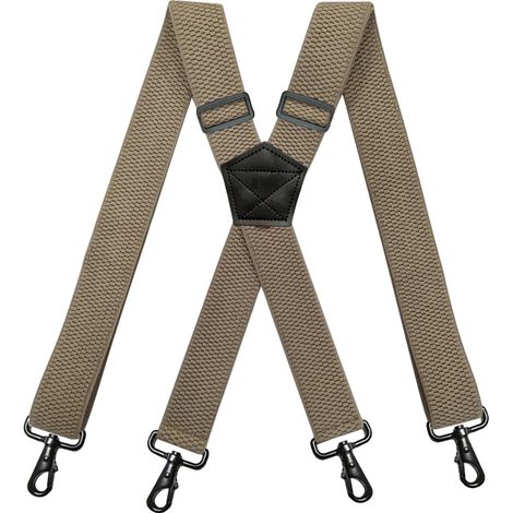 Hosenträger, Verstellbare Passform, Stilvolles X-Back-Design, Metallhaken beige (1/2)