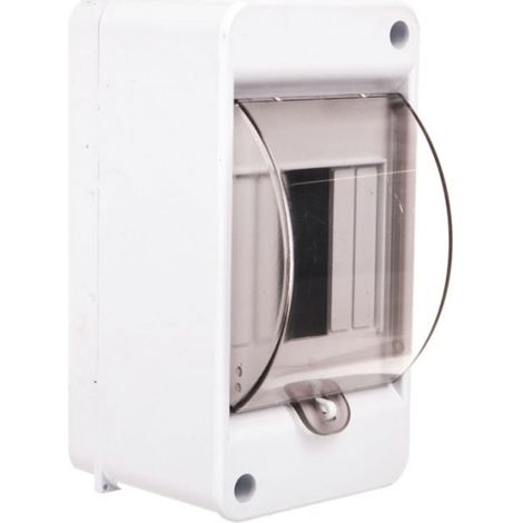 Modularer Verteilerkasten 1x3 Aufputz IP20 mit Rauchschutzklappe und Klemmen S-3+Glas+N+PE 8005813 ENE-00351