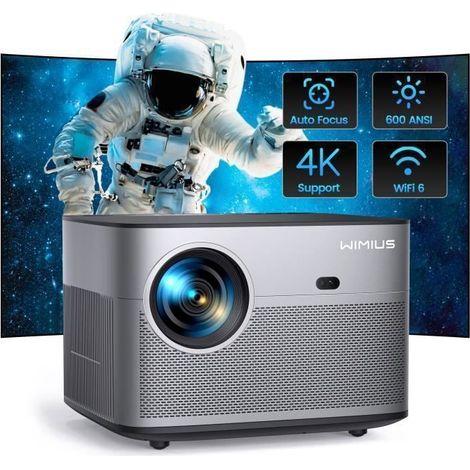 Wimius-Projecteur P64 natif, Full HD 1080P, 500 ANSI 15000L, prise en charge 4K, WIFI .BAZARLAND30 (1/4)