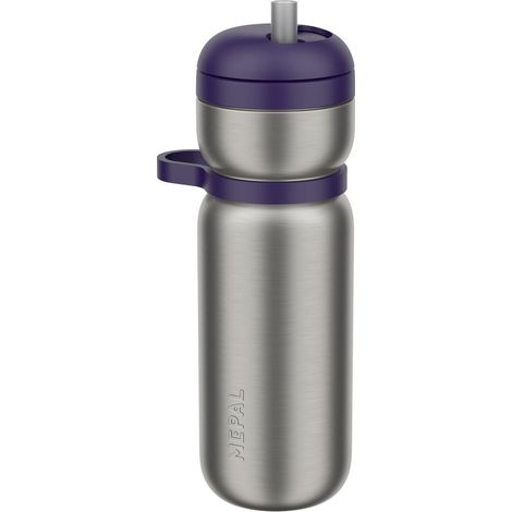 Bidon de Sport Isotherme Twist Étanche Pas besoin de pencher Isolé sous vide 6h chaud 10h froid Bouteille d'eau 600 ml Midnight blue (1/5)