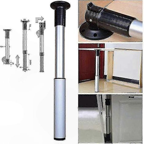Pieds de table pliables et réglables en alliage d'aluminium avec tige de levage télescopique, pieds de support multifonctionnels pour table à manger. (1/5)
